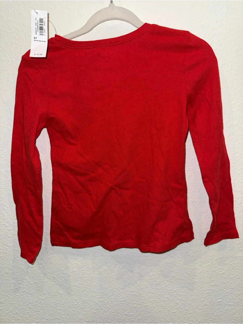 Old Navy Red Minnie Mouse Long-Sleeve Holiday Tee